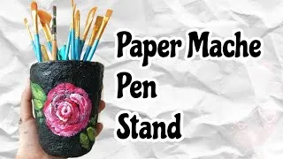 Thumbnail: How To Make Paper Mache pen stand | DIY Pen Stand using Waste Paper!!