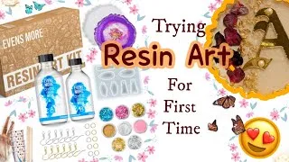 Thumbnail: Trying Resin art for the first time | Evens more resin art kit review | DIY Resin Coaster ✨