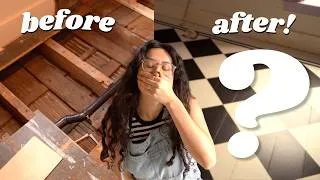 Thumbnail: I Hand Painted My Bathroom Floor (and literally fell through the floor)