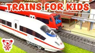 Thumbnail: Trains for Kids: ICE High Speed Train and Regio Train in Action