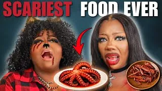 Thumbnail: We Faced Our Fears & Ate The SCARIEST Foods EVER w/ @dorisxchi @Therealmonchéri @Iceyblur