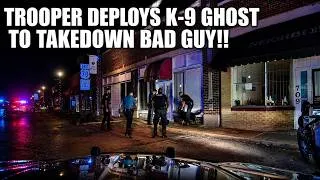 Thumbnail: High Speed Pursuit Ends With K-9 GHOST Apprehending Suspect 😱NOM NOM