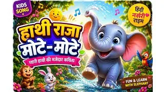 Thumbnail: हाथी राजा मोटे मोटे | Hindi Kids Song | Elephant Nursery Rhyme