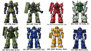 Thumbnail: Every Type of Mobile suit Zaku Ever Built