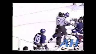 Thumbnail: NHL Feb. 22, 1995 Martin Gelinas,VCR v Neil Wilkinson,WPG (HL) Vancouver Canucks Winnipeg Jets
