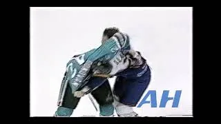 Thumbnail: NHL Feb. 22, 1995 Ian Laperriere,STL v Shean Donovan,SJ St. Louis Blues San Jose Sharks