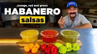 Thumbnail: 3 Habanero Salsa Recipes: Green, Red & Orange Habanero (The ORIGINAL HOT Mexican Restaurant Chile)