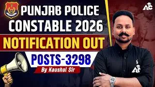 Thumbnail: Punjab Police Constable 2026 Notification Out | 3298 Posts | Eligibility, Age Limit | Full Details