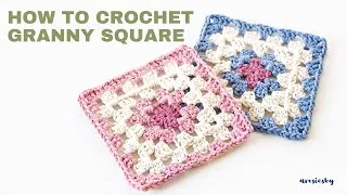 Thumbnail: How to Crochet Granny Square Beginner Friendly | Step by Step Tutorial | #howtocrochetbeginners 