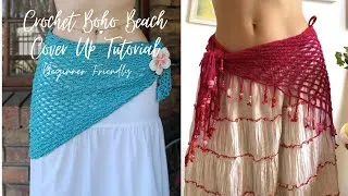 Thumbnail: Crochet Beach Cover Up Tutorial Beginner Friendly 