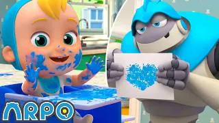 Thumbnail: Baby Daniel’s Messy Art Attack! 🎨 ARPO: The Robot Full Episodes | Cartoons | 60' Anime Compilation