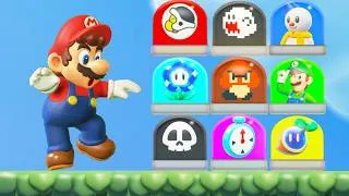 Thumbnail: Mario, but every level has a MYSTERY Button