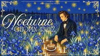 Thumbnail: Chopin 432Hz: COMPLETE Nocturne |  A Calm Night of Piano Reflection | Starry Night Piano Ambience