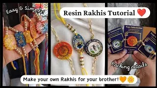 Thumbnail: Resin Rakhis Tutorial 🌻(Packing Details)📦 Epoxy Resin Art 🏵️