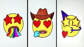 Thumbnail: How to mix emojis/ Emojis mixing drawing/ Emoji mix satisfying art / Emoji drawing/ Art and craft