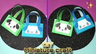 Thumbnail: DIY miniature paper bag 🛍️/ Miniature craft/ Paper craft ideas/ Easy craft / How to make