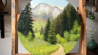 Thumbnail: Romanian Mountains Oil Painting Time-Lapse | Landscape Painting | Fine Art | Art BSP