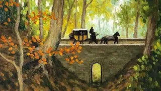 Thumbnail: Horse and Carriage in Forest Oil Painting Time-Lapse | Landscape Painting | Fine Art | Art BSP