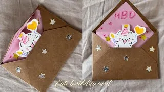 Thumbnail: Pop up birthday card / envelope card / diy birthday gift ⋆⭒˚.⋆🪐 ⋆⭒˚.⋆