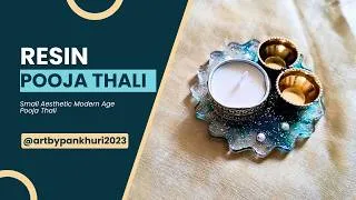 Thumbnail: How to make resin Pooja Thali || Modern, Aesthetic Mini Resin Pooja Thali @artbypankhuri2023