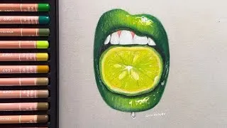Thumbnail: How to draw Lime lips tutorial | Artcoaster