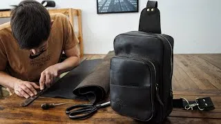 Thumbnail: Handcrafting a Leather Chest Bag — My Full Process!