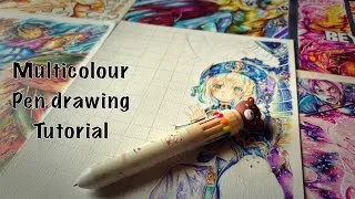 Thumbnail: Multicolor Ballpoint Pen Art - How To Draw With Ballpoint Pen