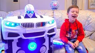 Thumbnail: Funny Artem Pretend Play with toys Transformers and ride on toys kids cars