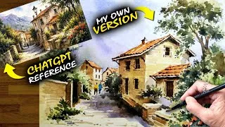 Thumbnail: 🎨 I Asked CHATGPT For A Reference Image | And Then Created My Own Version Of It | निसर्गचित्र