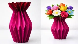 Thumbnail: DIY Very Easy Paper Flower Vase | Paper craft ideas