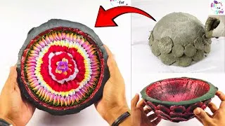 Thumbnail: Budget-Friendly DIY Cement Bowl 🏺 | Perfect for Table Decoration | Cement craft ideas |