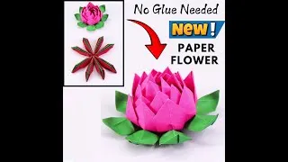 Thumbnail: "Stunning Paper Flower Creation – No Glue Needed! 🌸 DIY Magic"