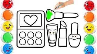 Thumbnail: Easy Makeup Kit Drawing & Coloring | Learn to Draw Makeup Set Step by Step 🎨💄