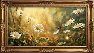 Thumbnail: Beautiful Botanical Daisy Paintings | Butterfly Art in Ornate Gold Frames