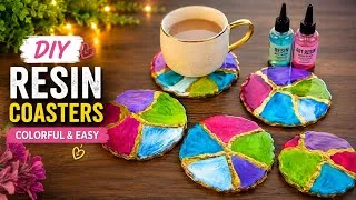 Thumbnail: Coasters Making at Home | Easy Resin Art | Step by Step tutorial #resin #coaster #diy 