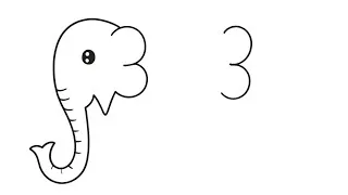 Thumbnail: How to draw Elephant from number 33 | Elephant Drawing Ideas | Number Drawing |