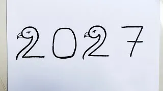 Thumbnail: How to Draw  a Beautiful Picture From 2027 | Number Drawing |