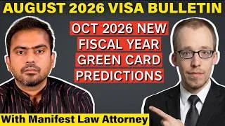 Thumbnail: 🚨 AUGUST 2026 VISA BULLETIN OUT ⚡ OCT 2026 New Fiscal Year Green Card Predictions 🇺🇸