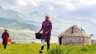 Thumbnail: 🇰🇬 Kyrgyz Summer Camping: Horse Milking, Treating Guests, Weird Cuisine