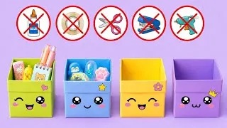 Thumbnail: DIY Easy Origami Desk Organizer |No Glue, No Scissors |Cute Paper Organizer | Paper Craft for kids