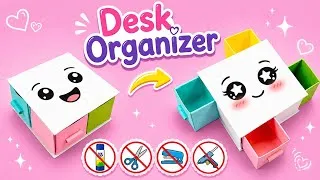 Thumbnail: DIY Easy Origami Desk Organizer |No Glue, No Scissors |Cute Paper Organizer | Paper Craft for kids