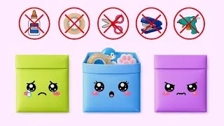 Thumbnail: DIY paper pouch / No Glue No Scissors origami / school craft organiser / easy art and craft