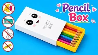 Thumbnail: DIY Easy Kawaii PENCIL BOX / Origami Organiser / NO GLUE NO SCISSCORS school supplies / stationery