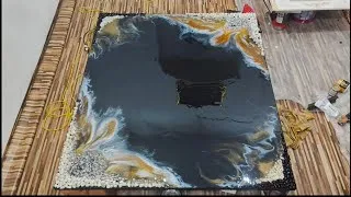 Thumbnail: step-by-step process of creating a luxurious resin base for a very special work.#resinwork #art 