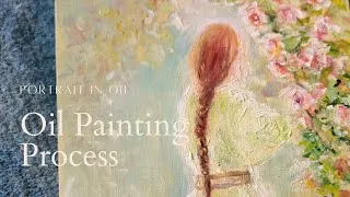 Thumbnail: Oil Painting Portrait A Girl Smell The Roses