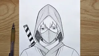 Thumbnail: How to Draw a BADASS Ninja Anime Character 🔥 | Anime Ninja Step By Step