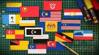 Thumbnail: I Drew All Malaysian State Flags 🇲🇾 | 13 States + 3 Federal Territories