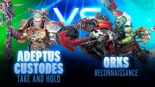 Thumbnail: NEW RULES Orks vs Adeptus Custodes  Warhammer 40k Battle Report