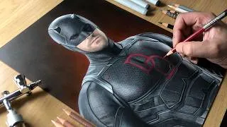 Thumbnail: Drawing Daredevil (Born Again Season 2 Suit) Coloured Pencil Timelapse | Artology
