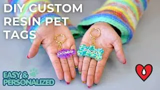 Thumbnail: DIY Resin Pet Tags 🐾 | Personalized with Glitter & Letter Beads